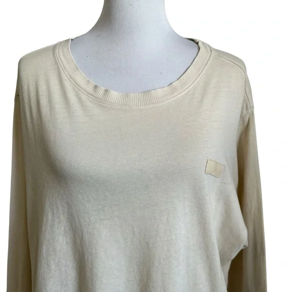 Set Active Womens Lot Of 2 Crop Long Sleeve T Shirt Sz Large Brown Tan Relaxed - Picture 11 of 16